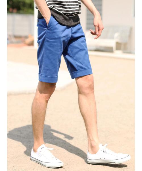 CRAFT STANDARD BOUTIQUE（クラフトスタンダードブティック）の「タックショートパンツ1 ☆●（その他パンツ・メンズ・グリーン/ベージュ/ネイビー/ブラック/ブルー/ブルー系その他5/ベージュ系その他4/その他5/マルチ・M/L/LL/S）」の6枚目の写真