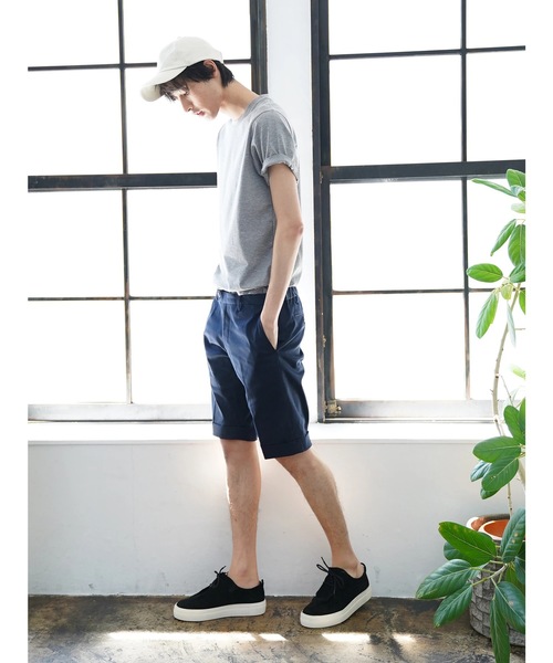 CRAFT STANDARD BOUTIQUE（クラフトスタンダードブティック）の「タックショートパンツ1 ☆●（その他パンツ・メンズ・グリーン/ベージュ/ネイビー/ブラック/ブルー/ブルー系その他5/ベージュ系その他4/その他5/マルチ・M/L/LL/S）」の14枚目の写真