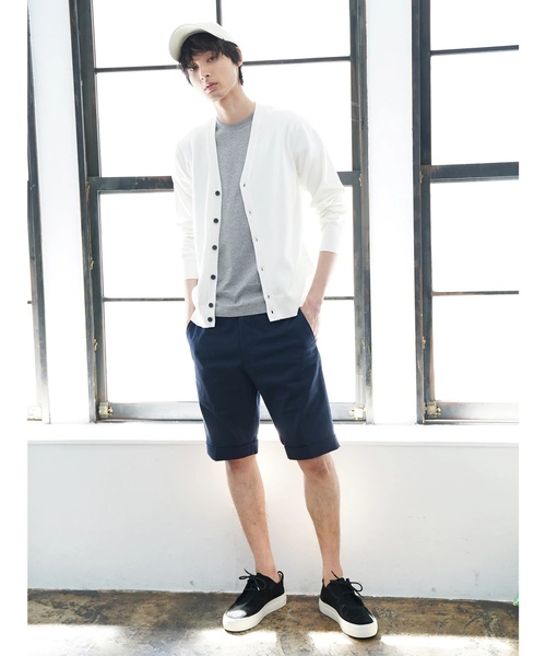 CRAFT STANDARD BOUTIQUE（クラフトスタンダードブティック）の「タックショートパンツ1 ☆●（その他パンツ・メンズ・グリーン/ベージュ/ネイビー/ブラック/ブルー/ブルー系その他5/ベージュ系その他4/その他5/マルチ・M/L/LL/S）」の15枚目の写真