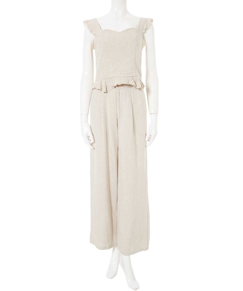 fifth（フィフス）の「ナチュラルリネンビスチェセットアップ（セットアップ・レディース・ブラック/アイボリー・MEDIUM）」の14枚目の写真