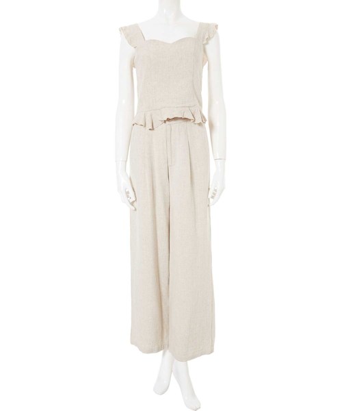 fifth（フィフス）の「ナチュラルリネンビスチェセットアップ（セットアップ・レディース・ブラック/アイボリー・MEDIUM）」の7枚目の写真