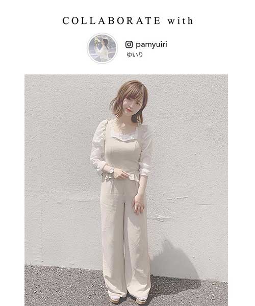 fifth（フィフス）の「ナチュラルリネンビスチェセットアップ（セットアップ・レディース・ブラック/アイボリー・MEDIUM）」の5枚目の写真