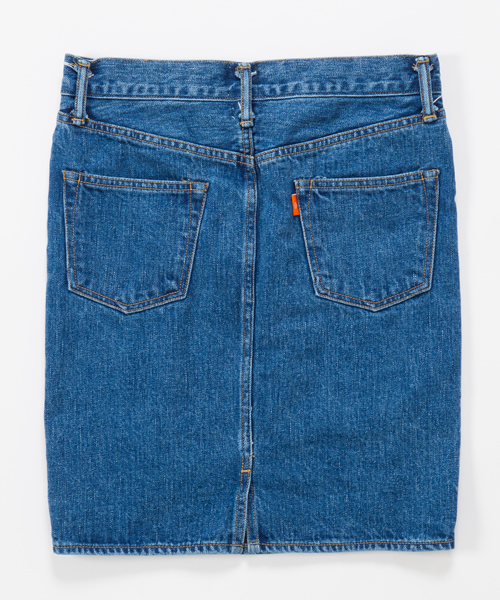 SEA（シー）の「VINTAGE590 ハイライズオリジナルセルヴィッチデニムスカート（デニムスカート・レディース・ホワイト/インディゴブルー/ライトブルー/ワンウォッシュ・1/2/0）」の7枚目の写真