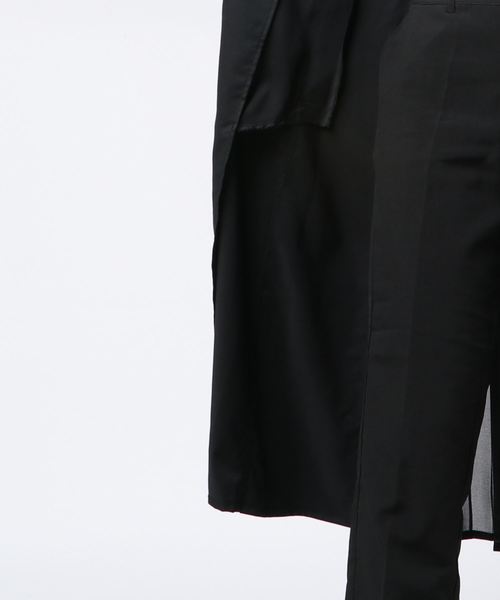 INTERPLANET（インタープラネット）の「ＢＡＣＫ異素材切替ロングジレ（ベスト・レディース・ブラック/カーキ/キャメル・FREE）」の6枚目の写真