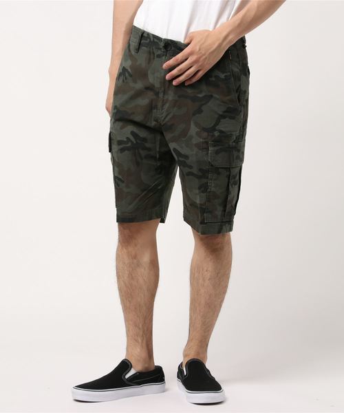BILLABONG(ビラボン)の「ハーフパンツ BILLABONG AJ011-602(カーゴパンツ・メンズ・ベージュ/グリーン系カモフラージュ・32inch/30inch)」の2枚目の写真