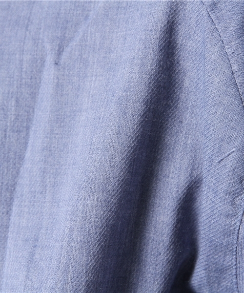 Kastane（カスタネ）の「【Kastane】襟付き楊柳シャツブルゾン（シャツ/ブラウス・レディース・ブルー/オフホワイト/ブラック/チャコールグレー・FREE）」の6枚目の写真