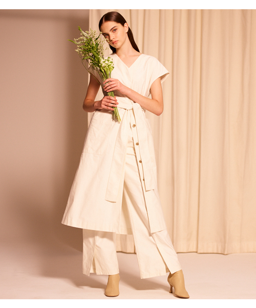 LE CIEL BLEU（ルシェルブルー）の「Neppy Cotton Gilet Dress 