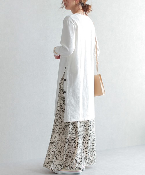 reca（レカ）の「サイドボタンワンピース（ワンピース・レディース・ブラック/ダークグレー/ベージュ/オフホワイト・FREE）」の13枚目の写真