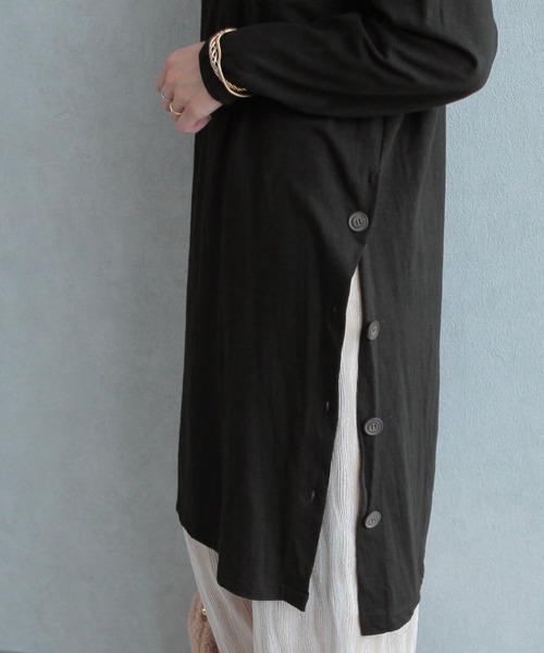 reca（レカ）の「サイドボタンワンピース（ワンピース・レディース・ブラック/ダークグレー/ベージュ/オフホワイト・FREE）」の19枚目の写真