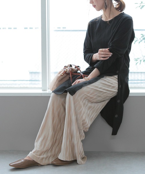 reca（レカ）の「サイドボタンワンピース（ワンピース・レディース・ブラック/ダークグレー/ベージュ/オフホワイト・FREE）」の16枚目の写真