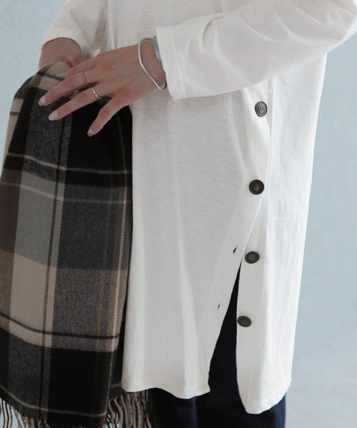 reca（レカ）の「サイドボタンワンピース（ワンピース・レディース・ブラック/ダークグレー/ベージュ/オフホワイト・FREE）」の22枚目の写真