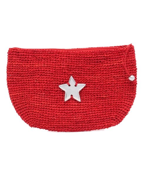 ROSE BUD（ローズバッド）の「(LE VOYAGE EN PANIER) AM193 POCHETTE ETOILE（ポーチ・レディース・ナチュラル/イエロー/レッド/グリーン・ONE SIZE）」の4枚目の写真