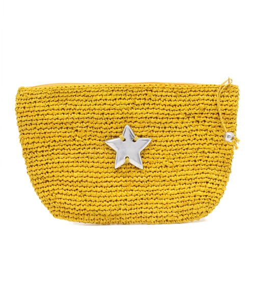 ROSE BUD（ローズバッド）の「(LE VOYAGE EN PANIER) AM193 POCHETTE ETOILE（ポーチ・レディース・ナチュラル/イエロー/レッド/グリーン・ONE SIZE）」の3枚目の写真