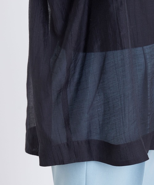 ADAM ET ROPE'（アダムエロペ）の「【WEB限定】シアーオーバーシャツ（シャツ/ブラウス・レディース・ブラック/ベージュ/ピンク系その他・FREE）」の14枚目の写真