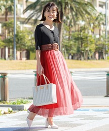 SweetMommy（スウィートマミー）の「前後2WAYチュールドッキングワンピース（マタニティウェア/グッズ）」