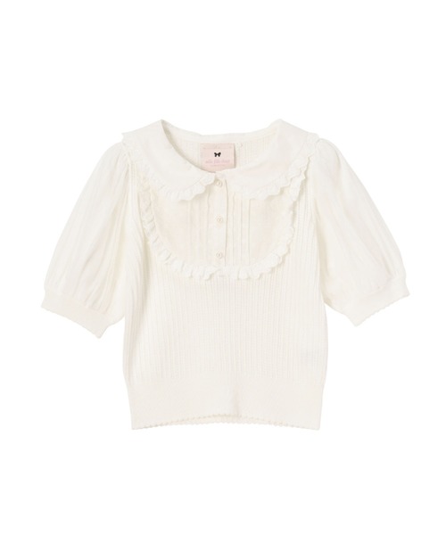 上質で快適 セール Mille ガーデンレースニットトップス Fille