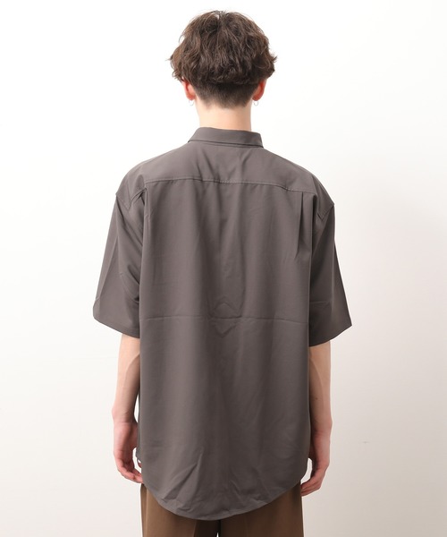 JUNRED(ジュンレッド)の「ワイドプラケットショートスリーブシャツ(シャツ/ブラウス・メンズ・ホワイト/チャコールグレー/サックスブルー・S/M/L)」の15枚目の写真