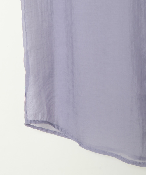 notch.(ノッチ)の「バンドカラーシアーシャツ(シャツ/ブラウス・レディース・ベージュ/ライラック/ライトベージュ・M)」の10枚目の写真