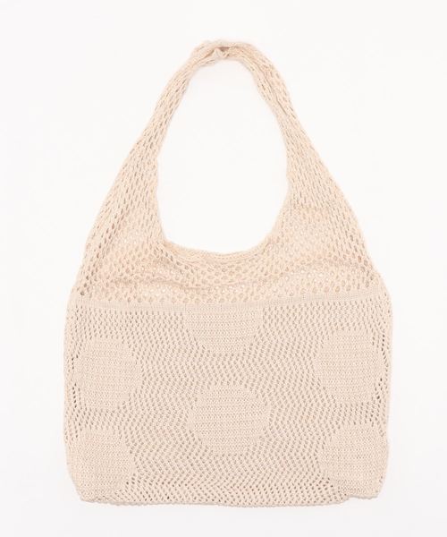knot yacht(ノットヨット)の「メッシュニットバッグ(トートバッグ・レディース・マスタード/ブラック/ベージュ/グリーン/モカ・FREE)」の1枚目の写真