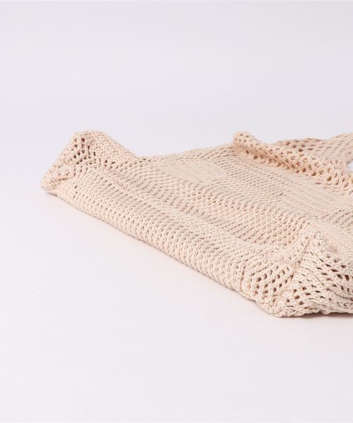 knot yacht(ノットヨット)の「メッシュニットバッグ(トートバッグ・レディース・マスタード/ブラック/ベージュ/グリーン/モカ・FREE)」の6枚目の写真