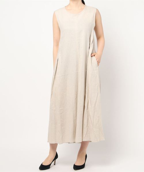 LOWRYS FARM（ローリーズファーム）の「LRバックリボンワンピノースリーブ 890375（ワンピース・レディース・アイボリー/ブラック/オレンジ・FREE）」の6枚目の写真