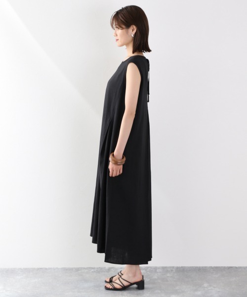 LOWRYS FARM（ローリーズファーム）の「LRバックリボンワンピノースリーブ 890375（ワンピース・レディース・アイボリー/ブラック/オレンジ・FREE）」の16枚目の写真