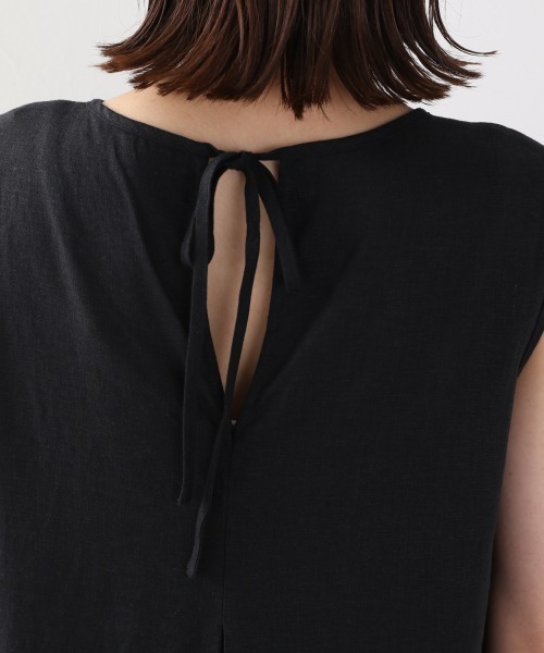 LOWRYS FARM（ローリーズファーム）の「LRバックリボンワンピノースリーブ 890375（ワンピース・レディース・アイボリー/ブラック/オレンジ・FREE）」の14枚目の写真