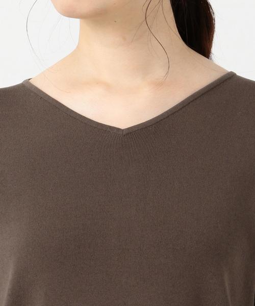 J.PRESS Ladies(J.プレス レディス)の「ハイブリッドストレッチ Vネックニット(ニット/セーター・レディース・ダークブラウン系/ブラック系・SMALL)」の5枚目の写真