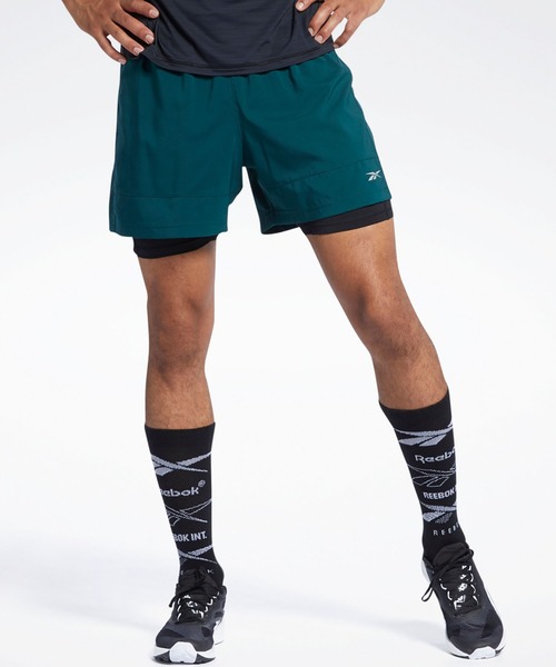 Reebok（リーボック）の「ランニング エッセンシャルズ ツーインワン ショーツ [Running Essentials Twoin