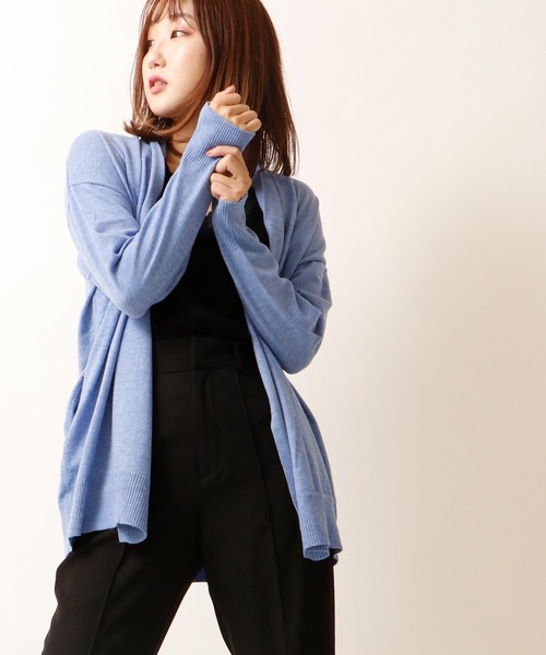 nougatine(ヌガティーヌ)の「【nougatine】もちもちニットトッパ―カーディガン womens(カーディガン/ボレロ・レディース・ライトグレー/ライトブルー/アイボリー/ブラック・M)」の19枚目の写真