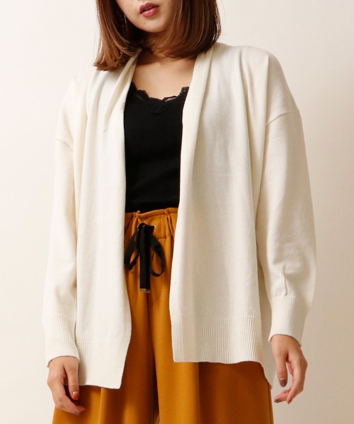 nougatine(ヌガティーヌ)の「【nougatine】もちもちニットトッパ―カーディガン womens(カーディガン/ボレロ・レディース・ライトグレー/ライトブルー/アイボリー/ブラック・M)」の22枚目の写真