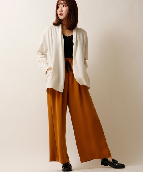 nougatine(ヌガティーヌ)の「【nougatine】もちもちニットトッパ―カーディガン womens(カーディガン/ボレロ・レディース・ライトグレー/ライトブルー/アイボリー/ブラック・M)」の9枚目の写真