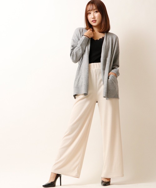 nougatine(ヌガティーヌ)の「【nougatine】もちもちニットトッパ―カーディガン womens(カーディガン/ボレロ・レディース・ライトグレー/ライトブルー/アイボリー/ブラック・M)」の17枚目の写真