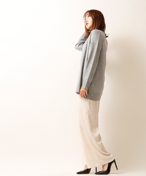 nougatine(ヌガティーヌ)の「【nougatine】もちもちニットトッパ―カーディガン womens(カーディガン/ボレロ・レディース・ライトグレー/ライトブルー/アイボリー/ブラック・M)」の16枚目の写真