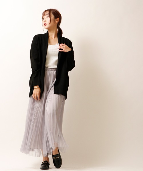 nougatine(ヌガティーヌ)の「【nougatine】もちもちニットトッパ―カーディガン womens(カーディガン/ボレロ・レディース・ライトグレー/ライトブルー/アイボリー/ブラック・M)」の13枚目の写真