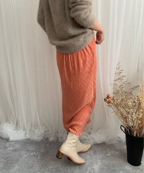 slowmelly(スローメリー)の「【WEARISTA てら】変形楊柳ロングスカート(スカート・レディース・ベージュ/パープル/ピンクベージュ・FREE)」の11枚目の写真