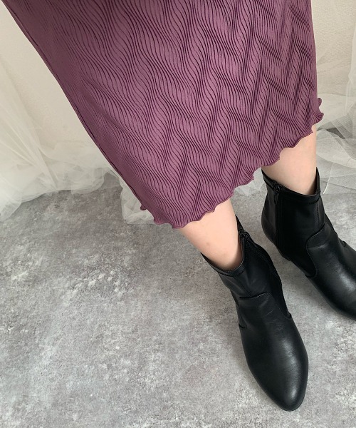 slowmelly(スローメリー)の「【WEARISTA てら】変形楊柳ロングスカート(スカート・レディース・ベージュ/パープル/ピンクベージュ・FREE)」の10枚目の写真