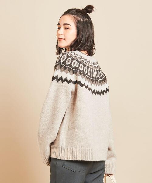 BEAUTY&YOUTH UNITED ARROWS(ビューティーアンドユースユナイテッドアローズ)の「BY∴ フェアアイルクルーネックニット(ニット/セーター・レディース・ダークグレー/ナチュラル・FREE)」の17枚目の写真