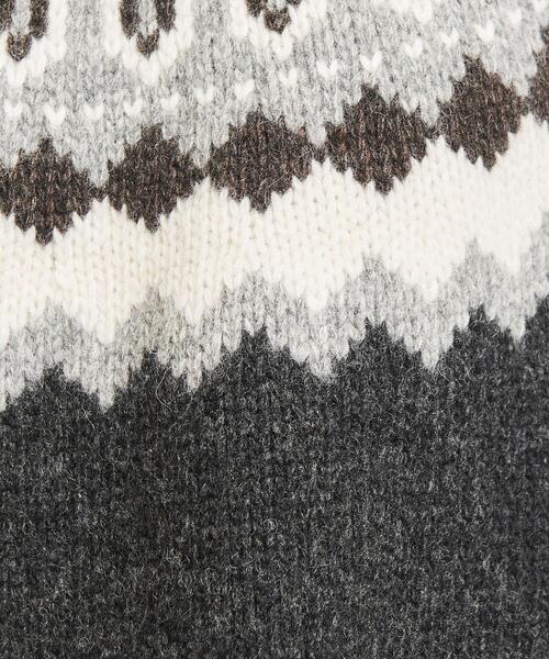 BEAUTY&YOUTH UNITED ARROWS(ビューティーアンドユースユナイテッドアローズ)の「BY∴ フェアアイルクルーネックニット(ニット/セーター・レディース・ダークグレー/ナチュラル・FREE)」の8枚目の写真
