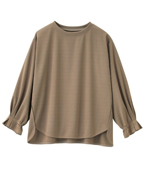 GeeRA(ジーラ)の「袖タックカットソートップス(Tシャツ/カットソー・レディース・モカ/ブラック/アイボリー・SMALL/LARGE/XX-LARGE/MEDIUM/X-LARGE)」の6枚目の写真
