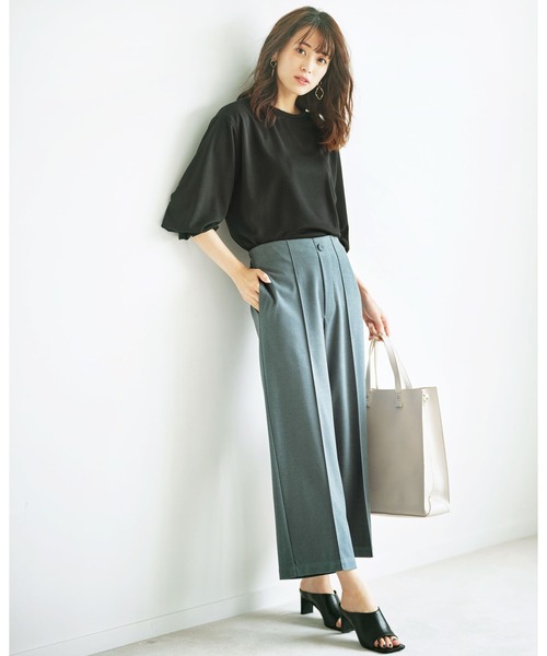 GeeRA(ジーラ)の「袖タックカットソートップス(Tシャツ/カットソー・レディース・モカ/ブラック/アイボリー・SMALL/LARGE/XX-LARGE/MEDIUM/X-LARGE)」の10枚目の写真