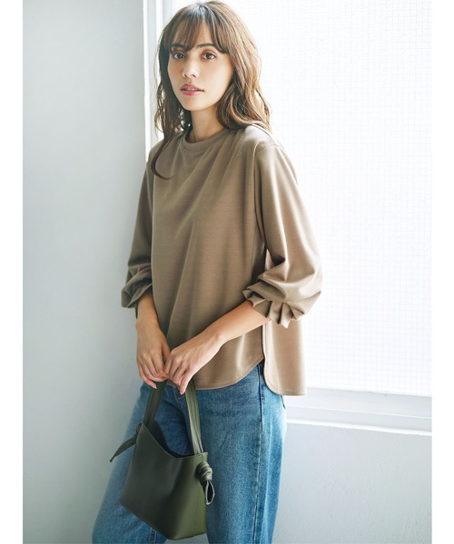 GeeRA(ジーラ)の「袖タックカットソートップス(Tシャツ/カットソー・レディース・モカ/ブラック/アイボリー・SMALL/LARGE/XX-LARGE/MEDIUM/X-LARGE)」の11枚目の写真