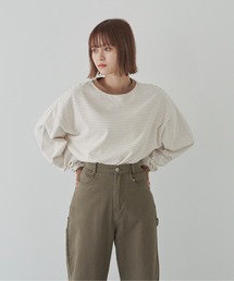 flaner | ルーズボーダーロンTee【ユニセックス】(Tシャツ/カットソー)