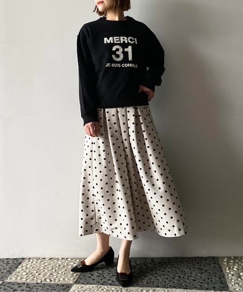 PICCIN(ピッチン)の「ビーズ刺繍プルオーバー(スウェット・レディース・ブラック/ライトグレー/オフホワイト・M)」の13枚目の写真