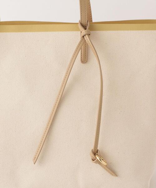 THE STATION STORE（ザ ステーション ストア）の「＜closet story＞キャンバス フチラバー トートバッグ（トートバッグ・レディース・イエロー/ホワイト・FREE）」の4枚目の写真