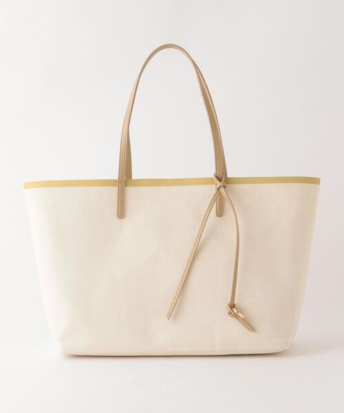 THE STATION STORE（ザ ステーション ストア）の「＜closet story＞キャンバス フチラバー トートバッグ（トートバッグ・レディース・イエロー/ホワイト・FREE）」の10枚目の写真