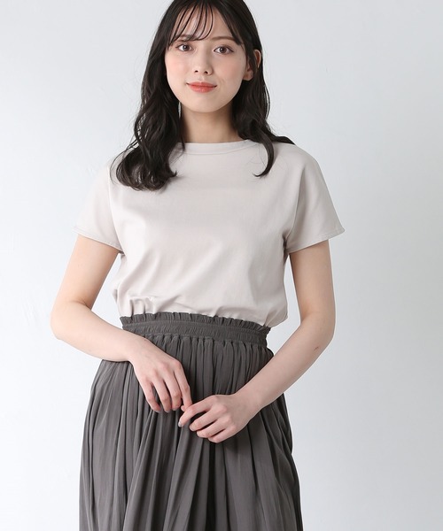 Honeys（ハニーズ）の「ボート衿トップス（Tシャツ/カットソー・レディース・ブラック/オフホワイト/ダークブルー/レッド系その他/ライトベージュ・LL/M/L）」の4枚目の写真