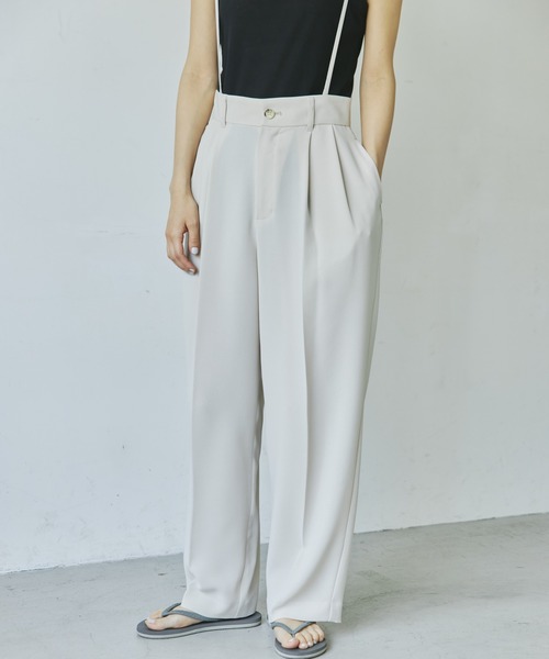 audrey and john wad（オードリーアンドジョンワッド）の「【Audrey and John Wad】紐付きセンタープレスパンツ（その他パンツ・レディース・ブラック/ミント/ライトベージュ・S/M）」の14枚目の写真