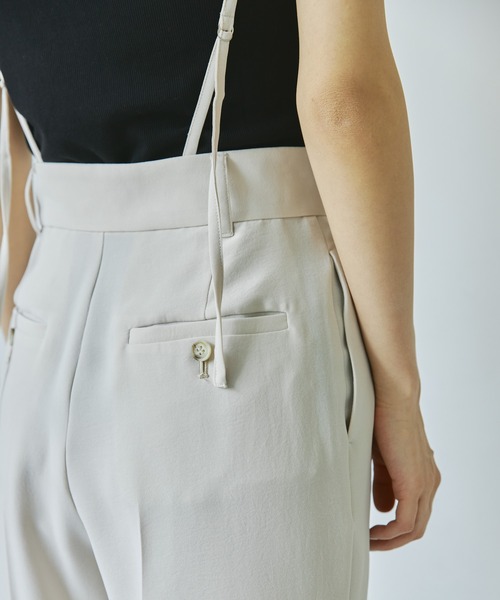 audrey and john wad（オードリーアンドジョンワッド）の「【Audrey and John Wad】紐付きセンタープレスパンツ（その他パンツ・レディース・ブラック/ミント/ライトベージュ・S/M）」の15枚目の写真