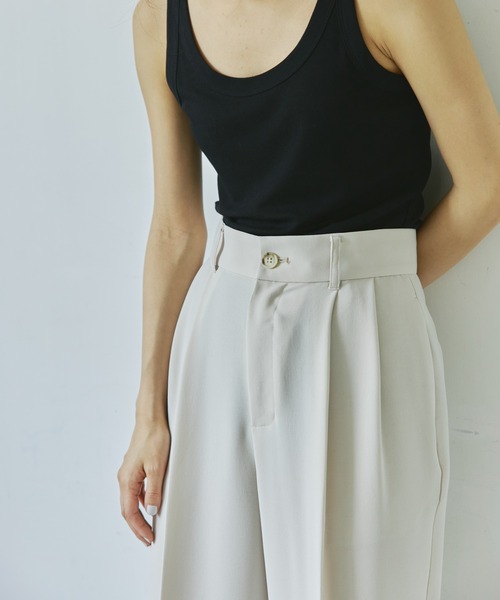 audrey and john wad（オードリーアンドジョンワッド）の「【Audrey and John Wad】紐付きセンタープレスパンツ（その他パンツ・レディース・ブラック/ミント/ライトベージュ・S/M）」の16枚目の写真